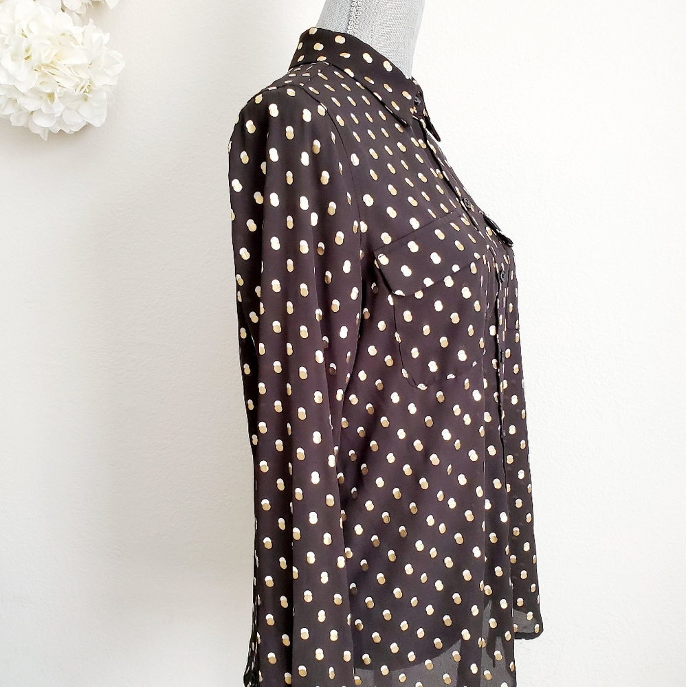 Victoria Beckham Who What Wear Polka dots Blouse - Picture 6 of 8